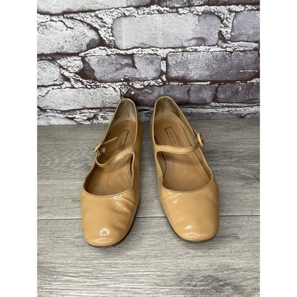LARROUDE Vibram Nude Patent Leather Mary Jane Flats Shoes Women’s Sz 5M US/35EU - Picture 14 of 16